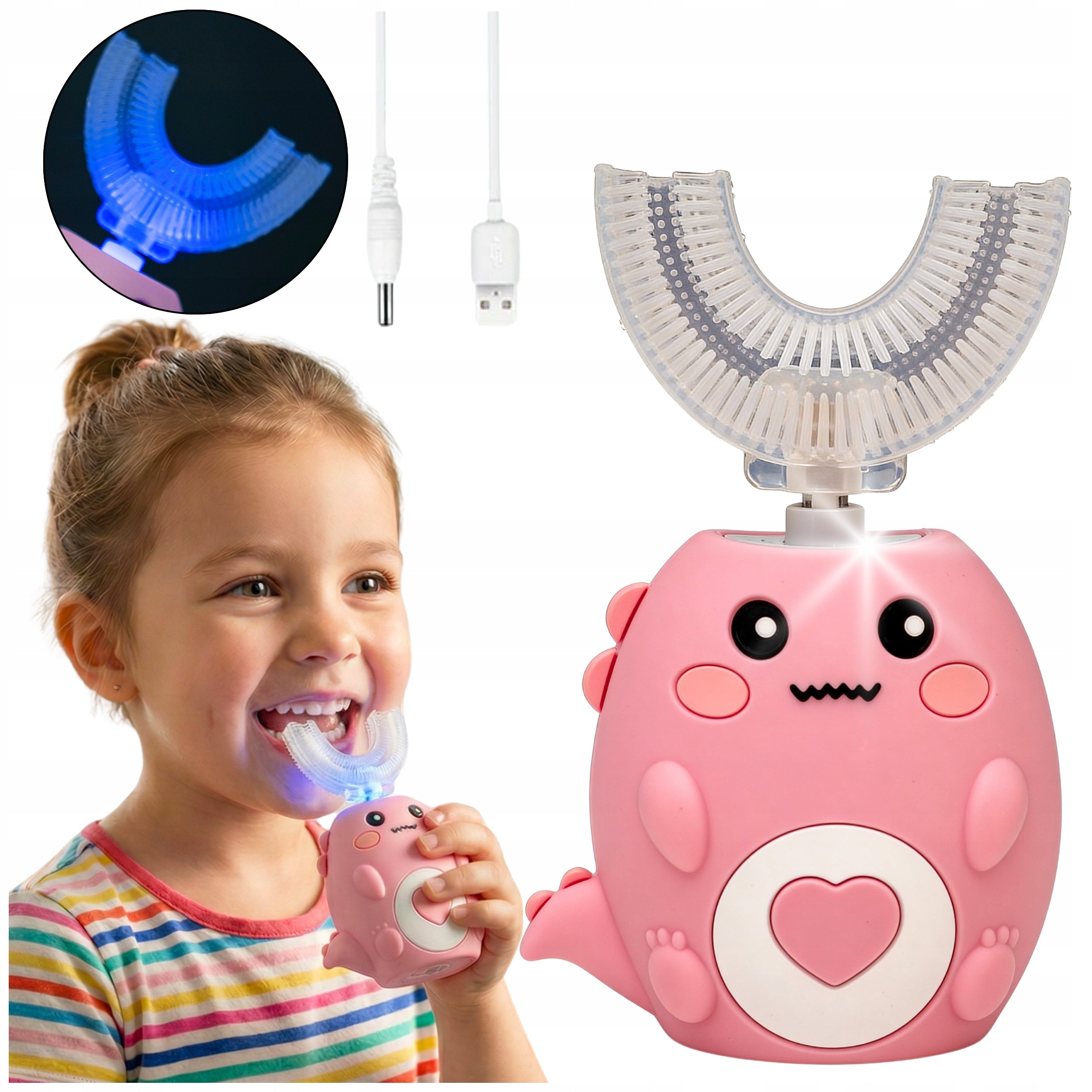 SONIC TOOTHBRUSH FOR LEARNING TO BRUSH TEETH ELECTRIC FOR CHILDREN 2-12 YEARS