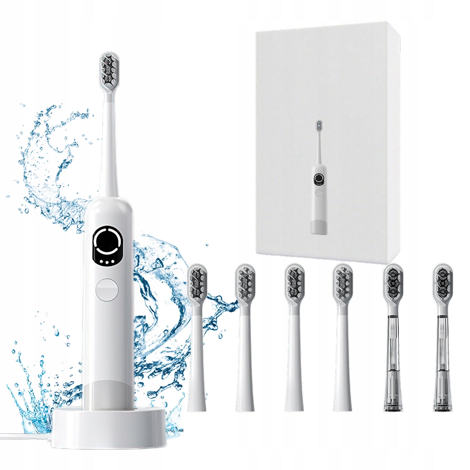 SONIC TOOTHBRUSH - OSCILLATION + VIBRATION + 6 TIPS-ELECTRIC