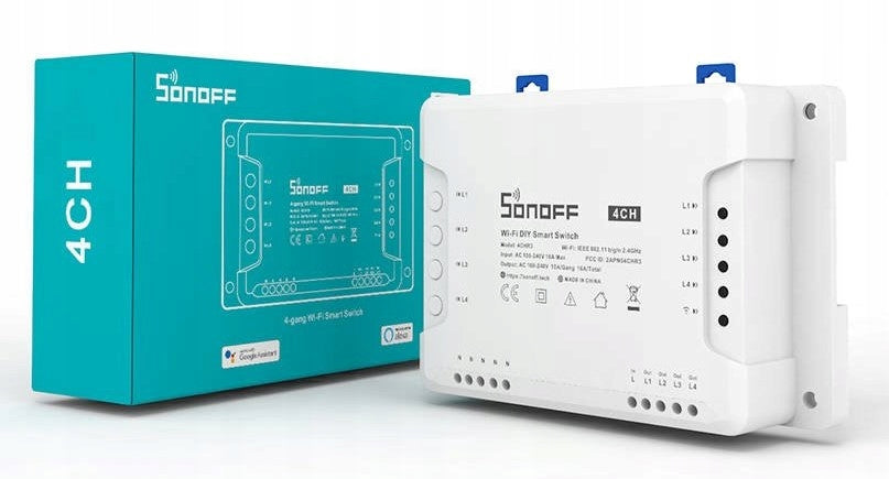 SONOFF 4CHR3 Smart Switch 4-Channel WiFi DIN Rail Application Packaging status original