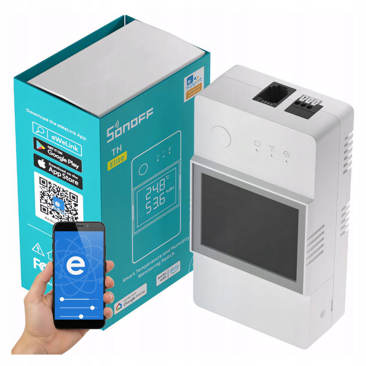 SONOFF THR316D TH ELITE WiFi Relay Moisture Temperature Measurement 16A