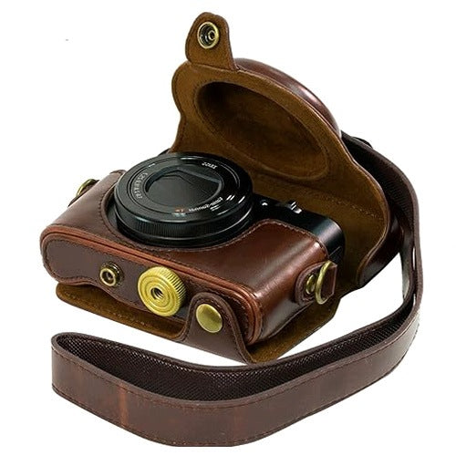 SONY RX100 CAMERA CASE PU LEATHER RETRO WITH STRAP ARM for home gift