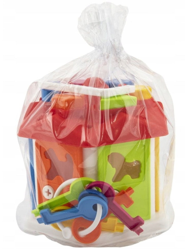 SORTER EDUCATIONAL SENSORY BLOCKS FOR BABIES GREAT TOY YEAR Manufacturer code ŁAMIGŁÓWKI LOGICZNE SORTER SENSORYCZNE DOMEK
