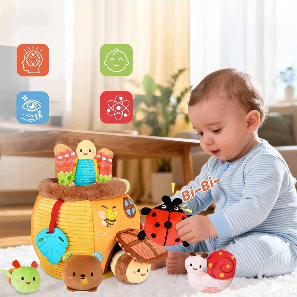 SORTER SOFT SENSORY FOR BABY MOTOR SKILLS GIFT FOR YEAR 7PCS Brand no brand