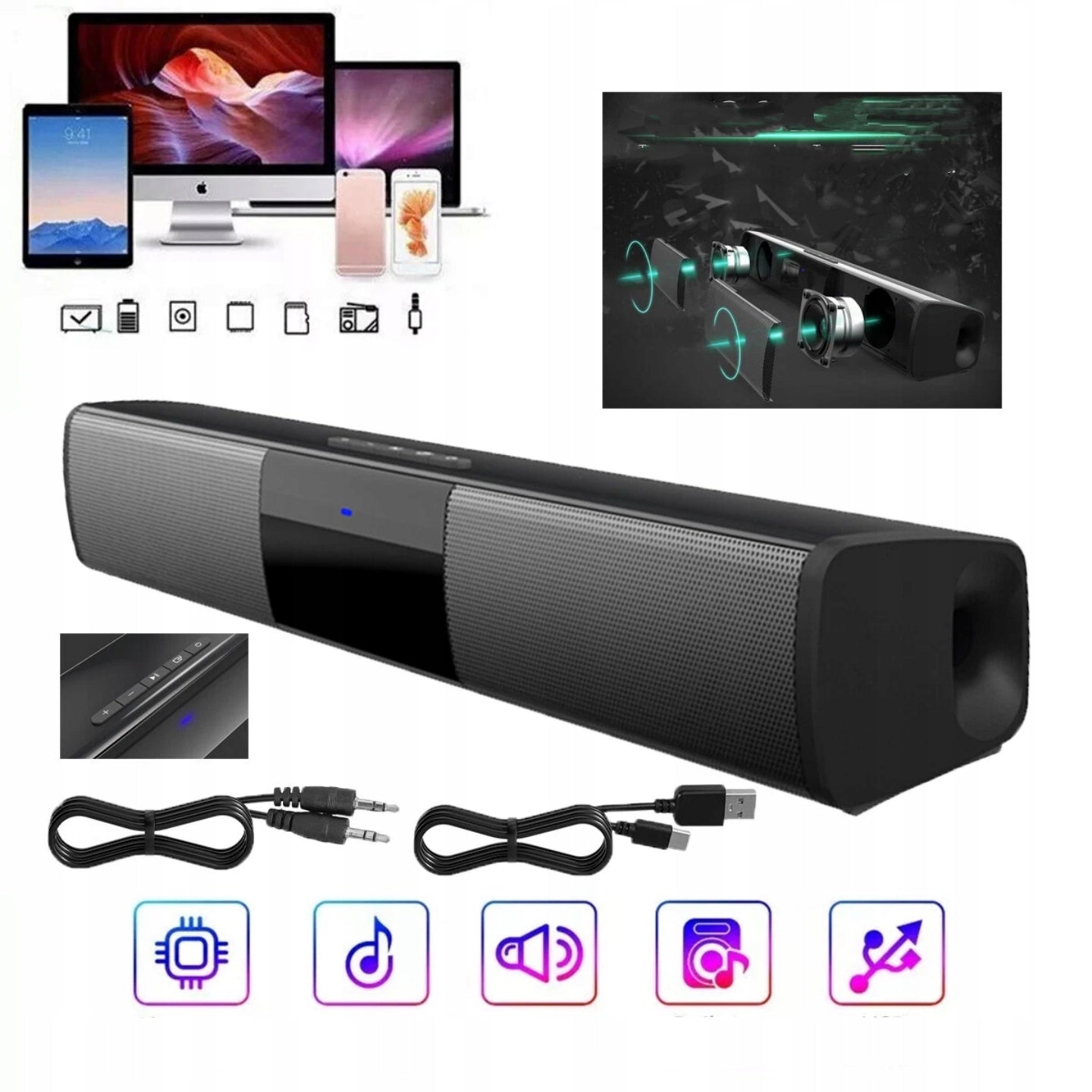 SOUNDBAR Computer Speakers for Laptop Soundbar for TV