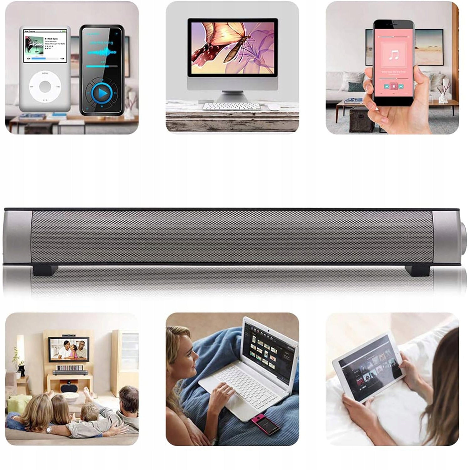 SOUNDBAR Computer Speakers for Laptop USB MINI JACK 3,5mm AUX USB DC5V Model Głośnik Soundbar