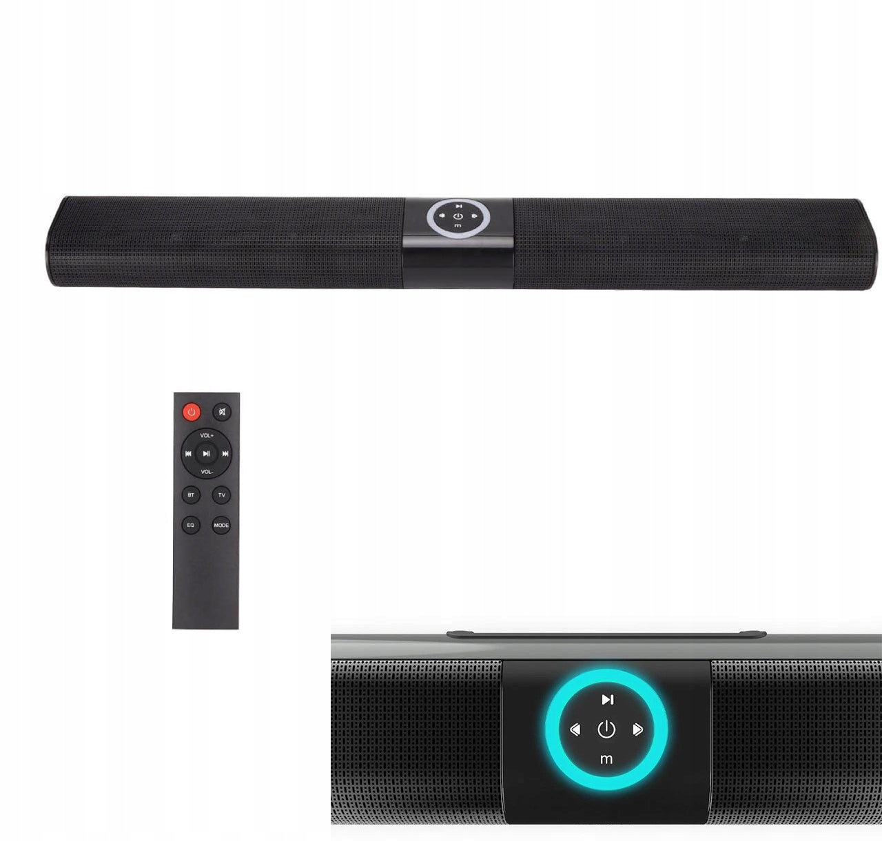 SOUNDBAR FM TF AUX U-Disk RCA TV Speaker Hi-Fi RGB Lighting