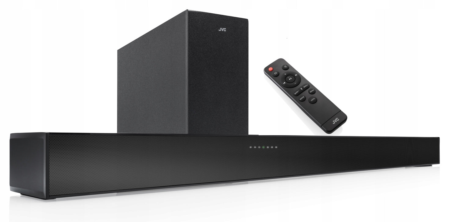 SOUNDBAR JVC 2.1 200W HDMI ARC BT 5.3 AUX Dolby Audio TH-E434B + REMOTE CONTROL