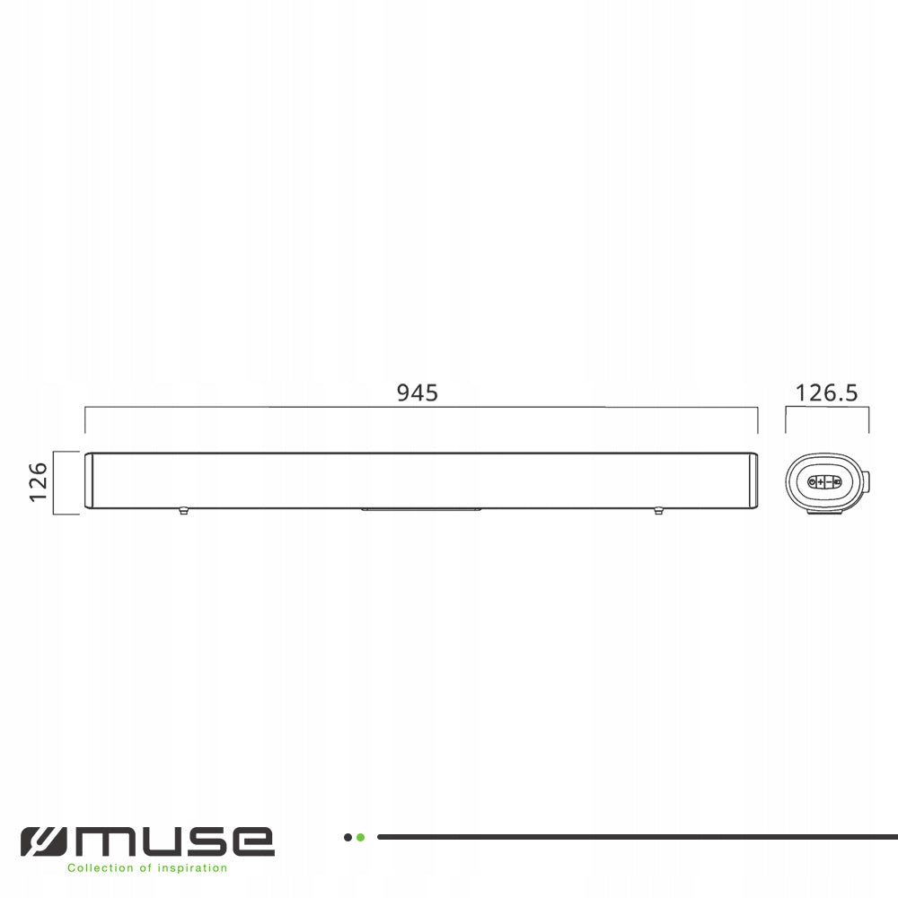 SOUNDBAR MUSE TV SPEAKER STRONG BLUETOOTH HDMI ARC USB 120W REMOTE CONTROL Model M-1680 SBT