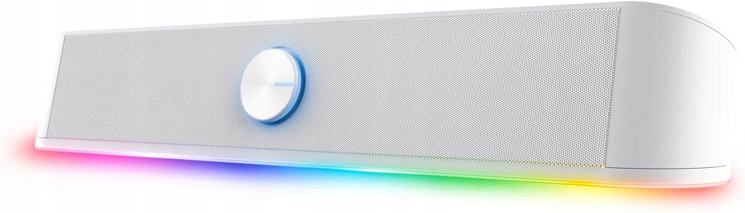 SOUNDBAR RGB STEREO 12W USB JACK 3,5 MM WHITE