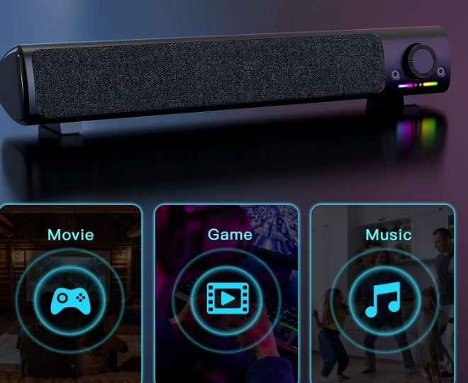 SOUNDBAR SMALODY YXSM9011BL 10W USB JACK FOR COMPUTER PS5 LED Manufacturer code YXSM9011BL