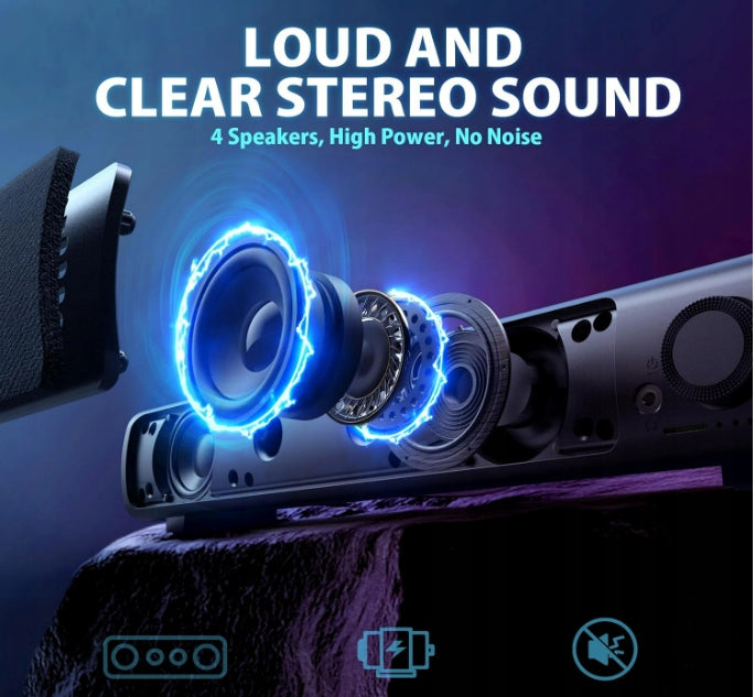 SOUNDBAR SMALODY YXSM9011BL 10W USB JACK FOR COMPUTER PS5 LED Packaging status original