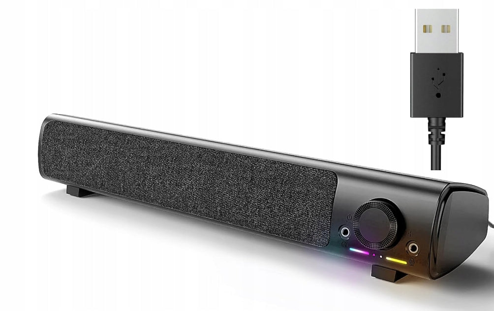 SOUNDBAR SMALODY YXSM9011BL 10W USB JACK FOR COMPUTER PS5 LED