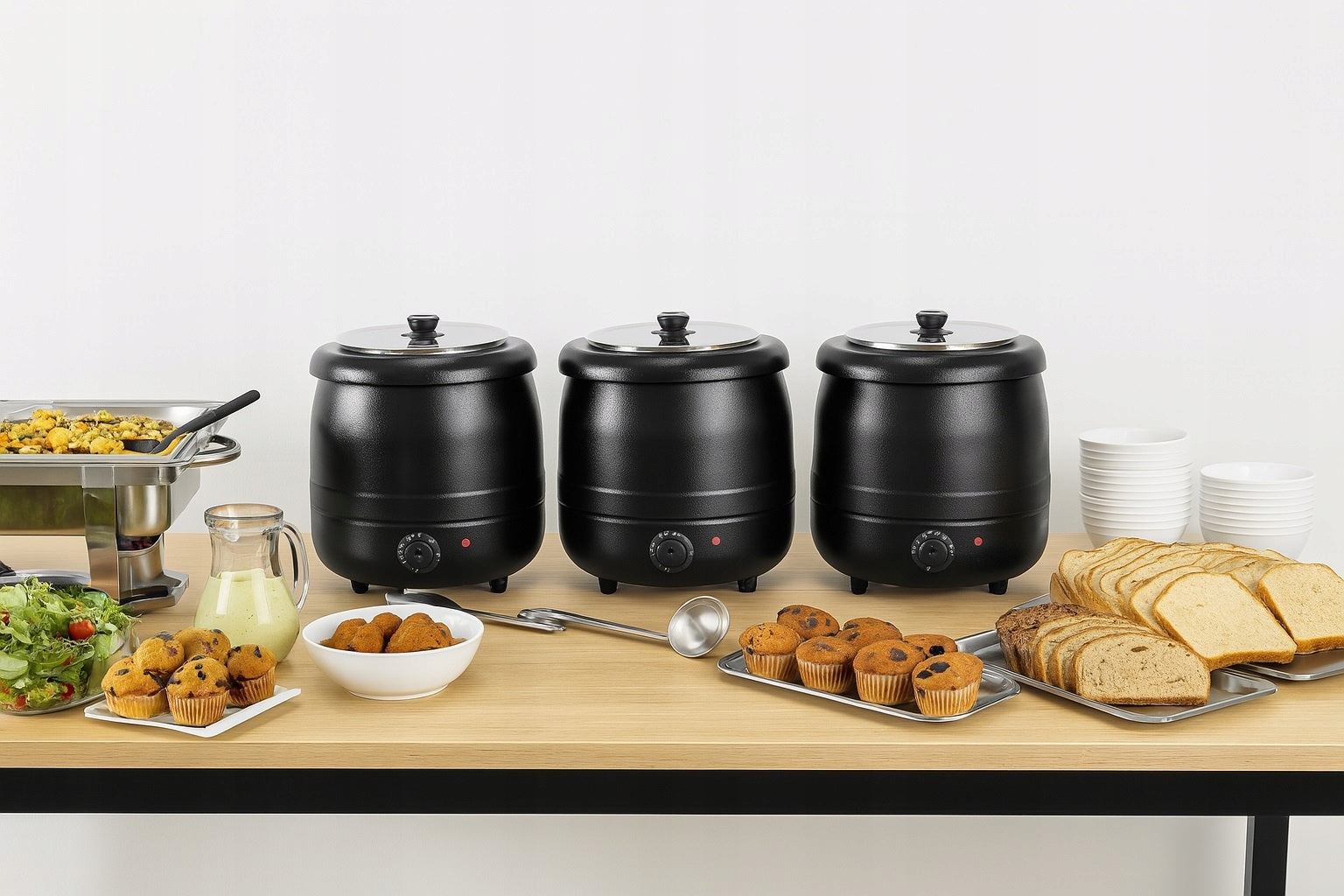 SOUP CAULDRON ELECTRIC STEW WARMER 8L CATERING STEEL 400W Packaging status original
