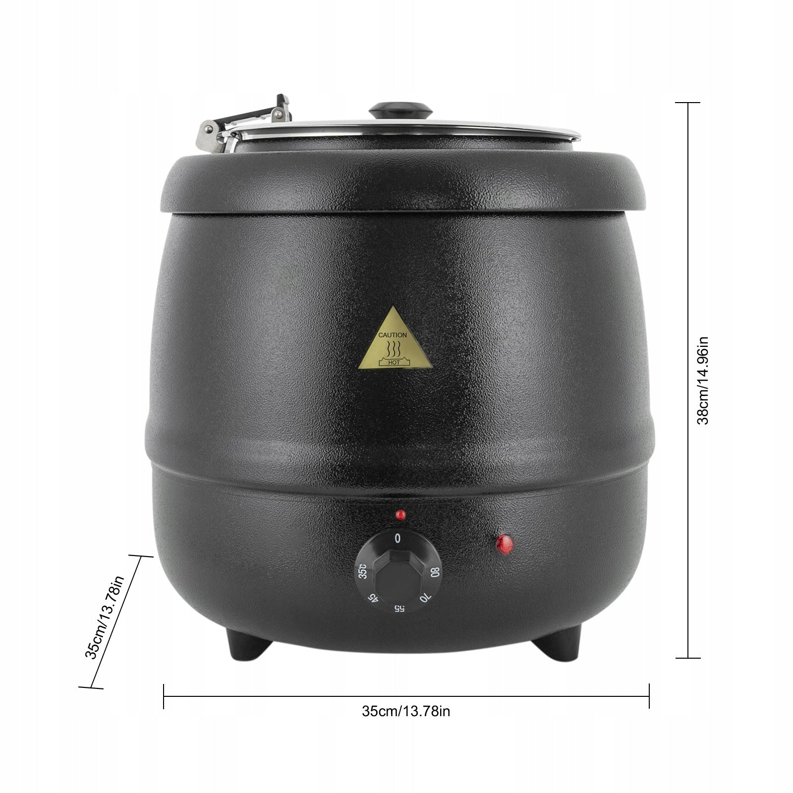 SOUP WARMER, 10L 400W ELECTRIC SOUP WARMER WITH LID Packaging status original
