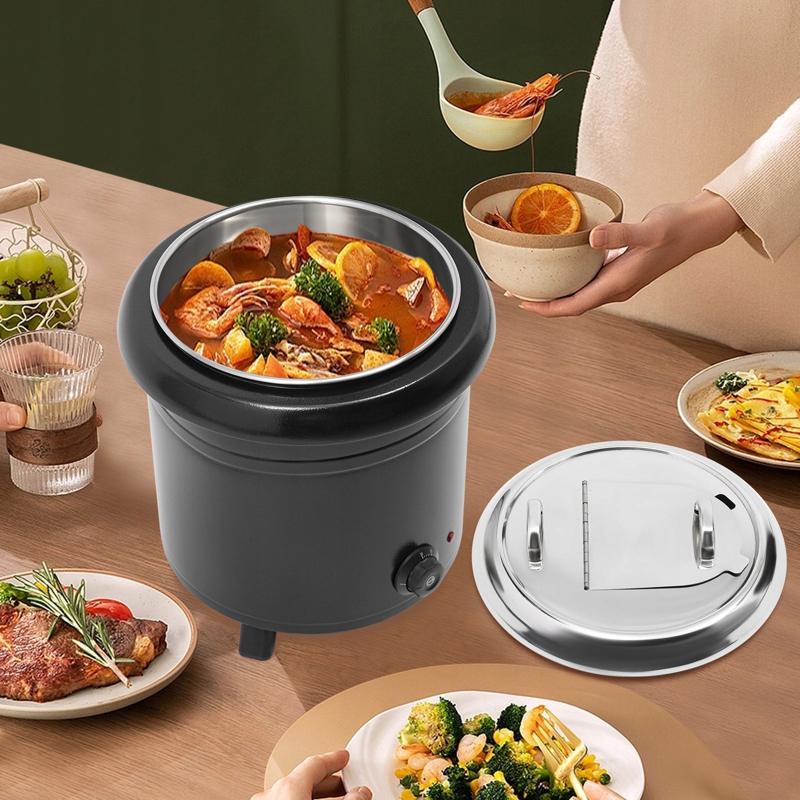 SOUP WARMER 13 QUART, 400W, TEMPERATURE RANGE 30-85°C Brand no brand