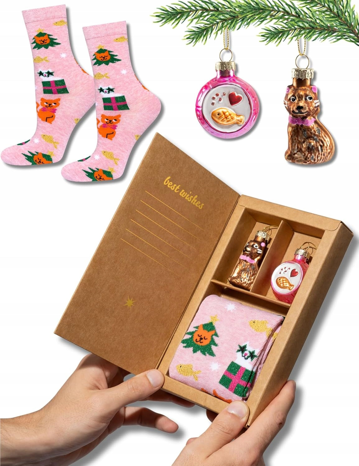 SOXO CHRISTMAS BAUBLES CHRISTMAS SOCKS DECORATION GIFT