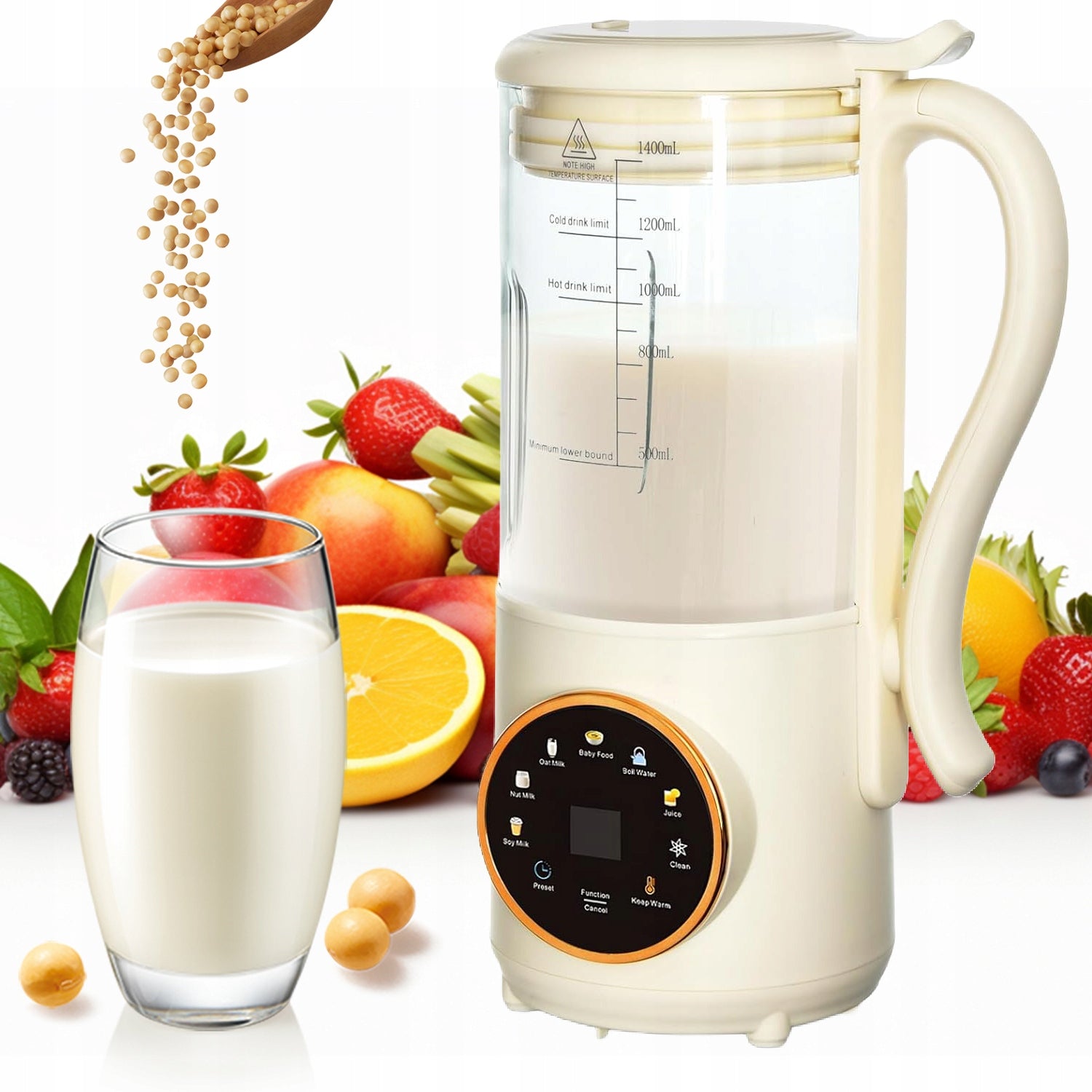 SOYBEAN PLANT MILK LED MAKING MACHINE 1400ML 600W 8 FUNCTIONS