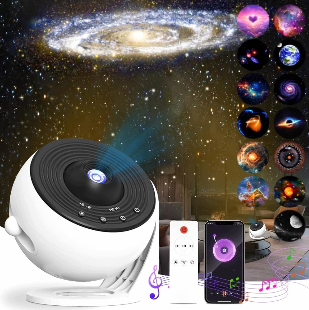 SPACE PROJECTOR PLANETARIUM STARS BLUETOOTH ROTATING DECORATION