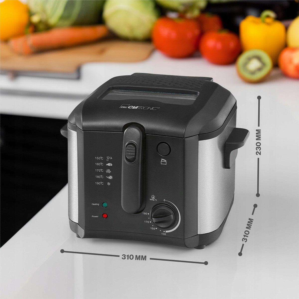 SPACIOUS AIR FRYER OIL FRYER 2,5 liter Clatronic FR Brand Clatronic