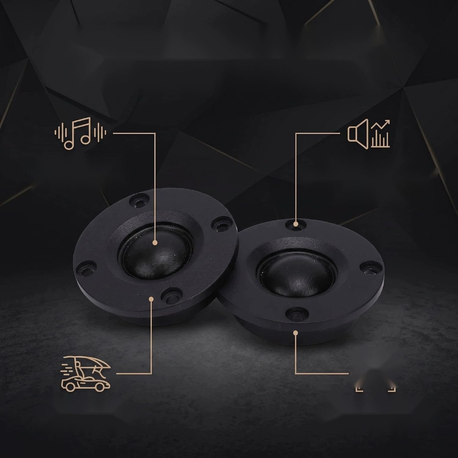 SPEAKER 2 INCH DOME SILK CAR TWEETER SET OF 2 Manufacturer code 5908140351394