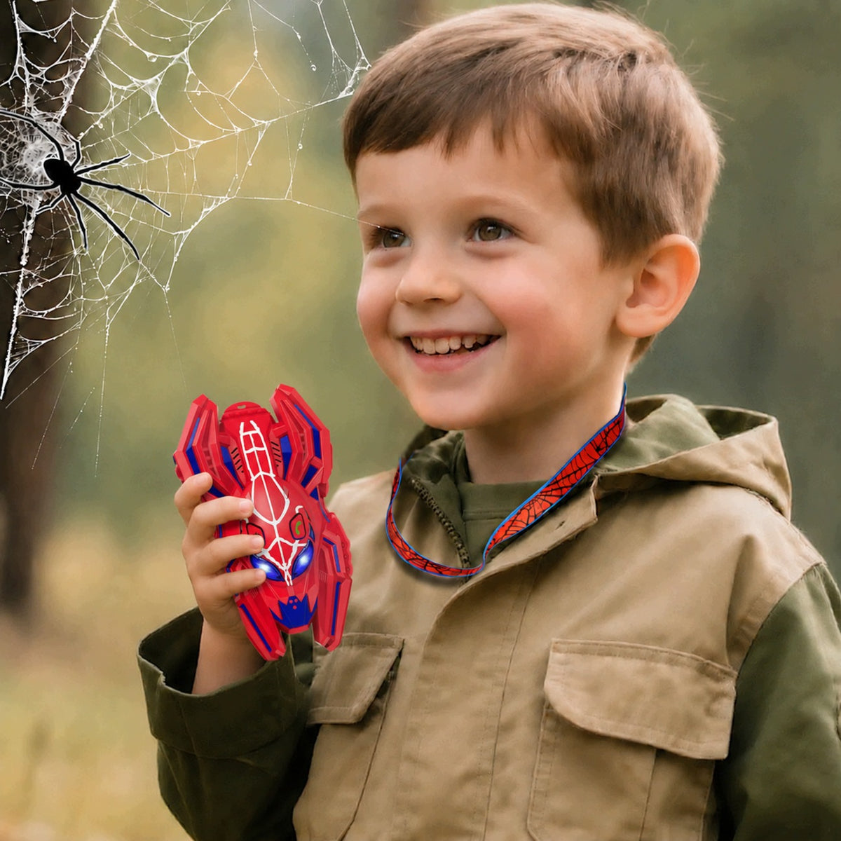 SPIDER WALKIE TALKIE WALKIE-TALKIE FOR CHILDREN SET OF 2x TOYS LED GIFT Manufacturer code 2 KRÓTKOFALÓWKI PAJĄK SMYCZKI