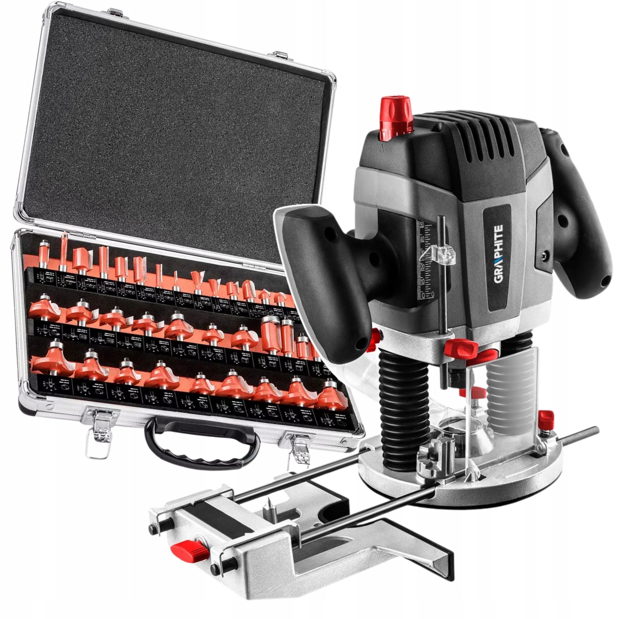 SPINDLE MILLING MACHINE 1300W + CUTTERS SUITCASE 35 GRAPHITE