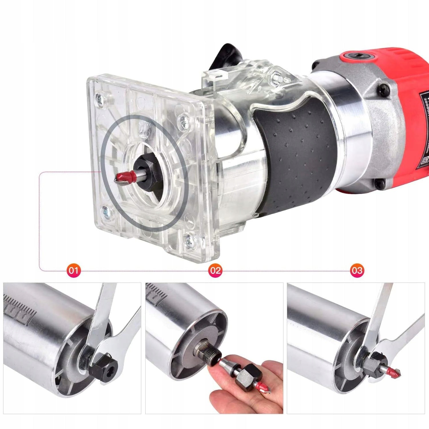 SPINDLE MILLING MACHINE 800W 30000RPM WITH ACCESSORY SET Milling machine type plunge