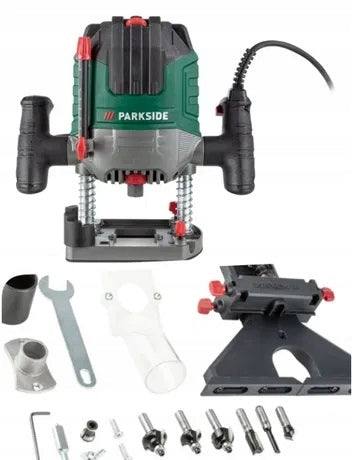 SPINDLE MILLING MACHINE Parkside POF 1200 e4 1200 W + CUTTERS Milling machine type plunge