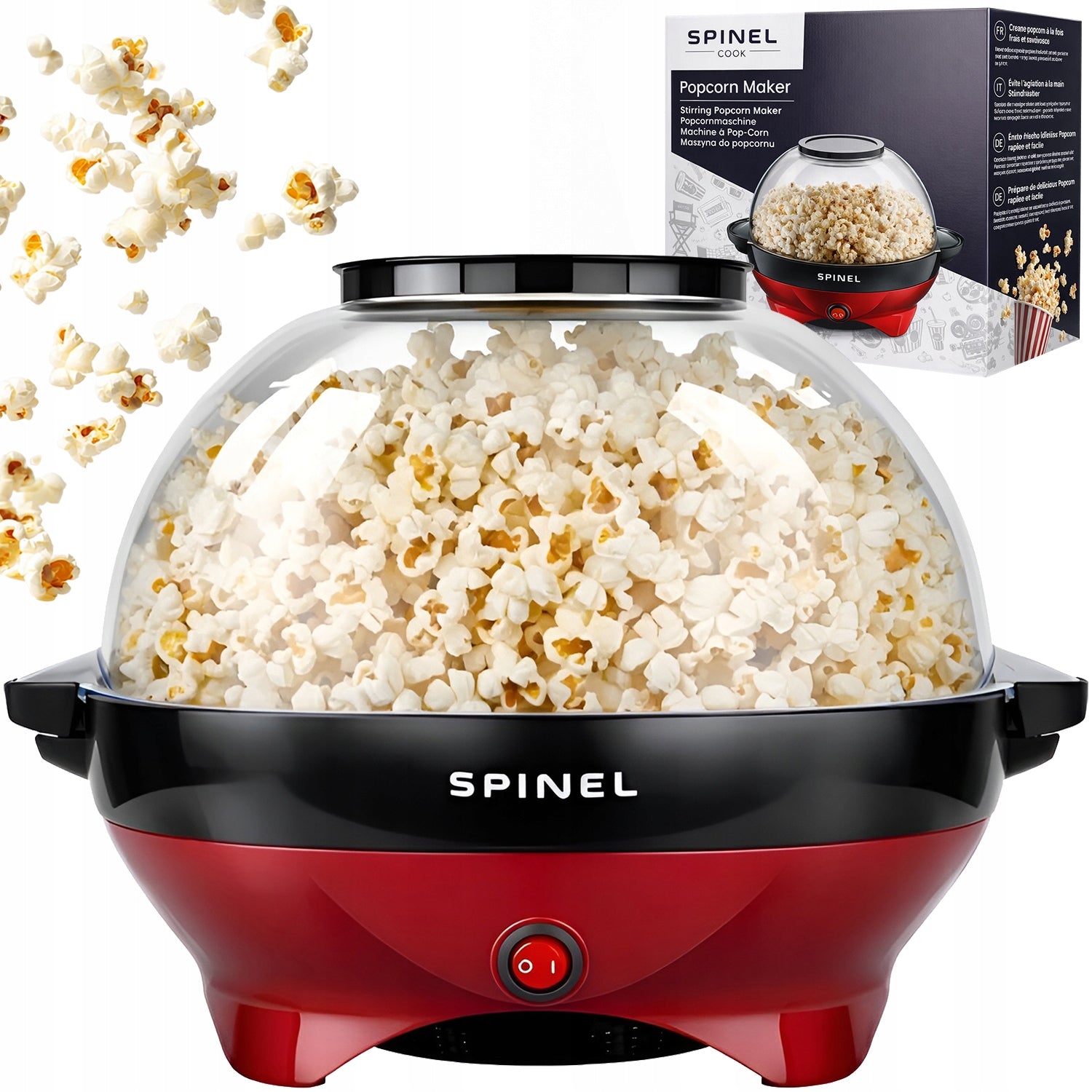 SPINEL COOK POPCORN MAKING MACHINE WITH FUNCTION COVER 800W 5,5L