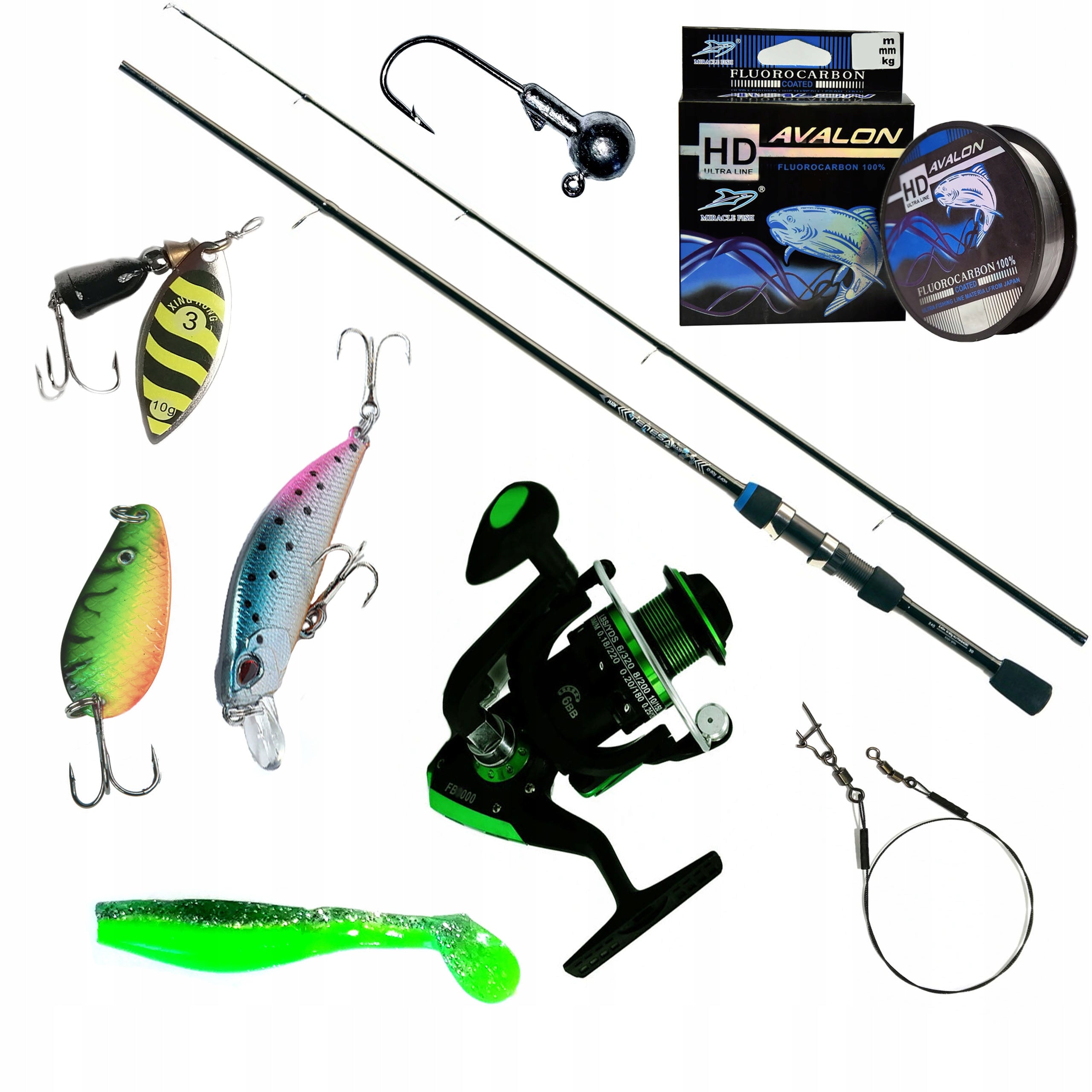 SPINNING JAXON REEL SET FOR PIKE ZANDER