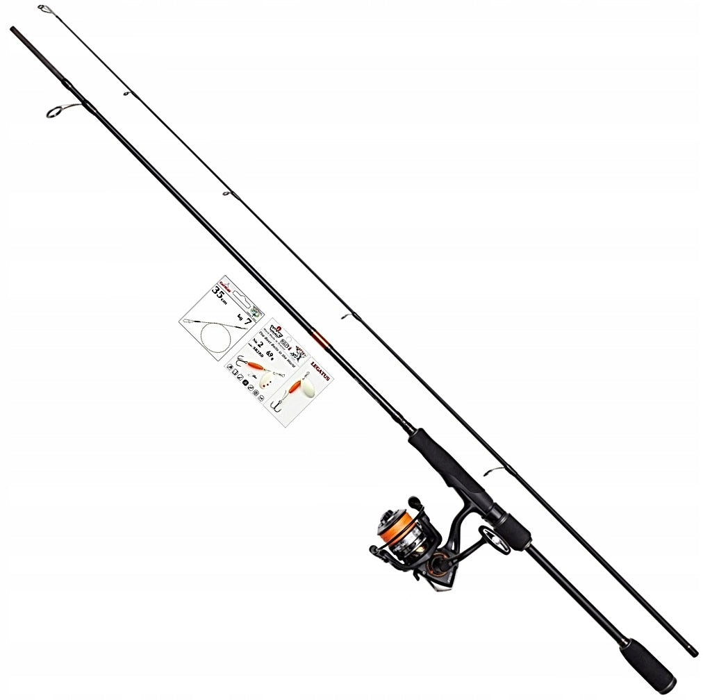 SPINNING ROD WITH REEL DAM FIRE WAVE XP 1000 -183cm/4-12g 5BB +BACK.