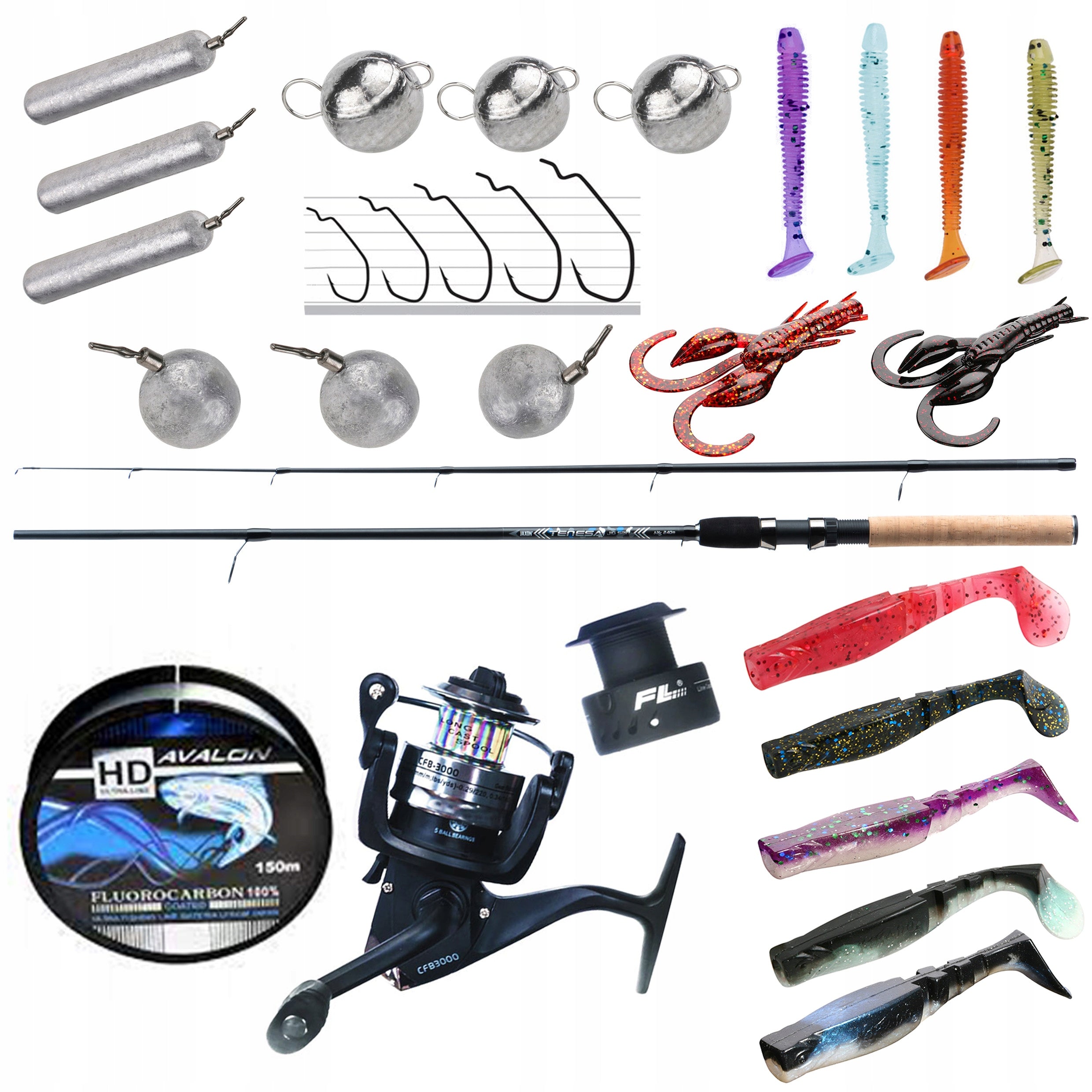 SPINNING SET JAXON Drop Shot Akcesoria MIKADO