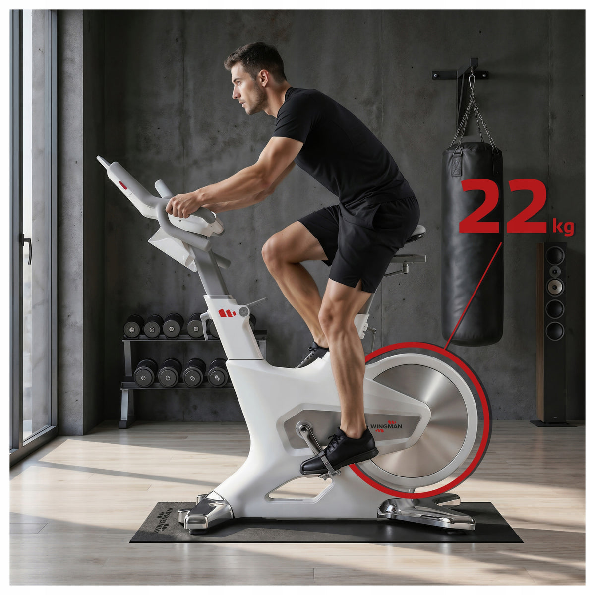 SPINNING STATIONARY BIKE WINGMAN SLX22 PRO | MAGNETIC | WHEEL 22KG Packaging status original
