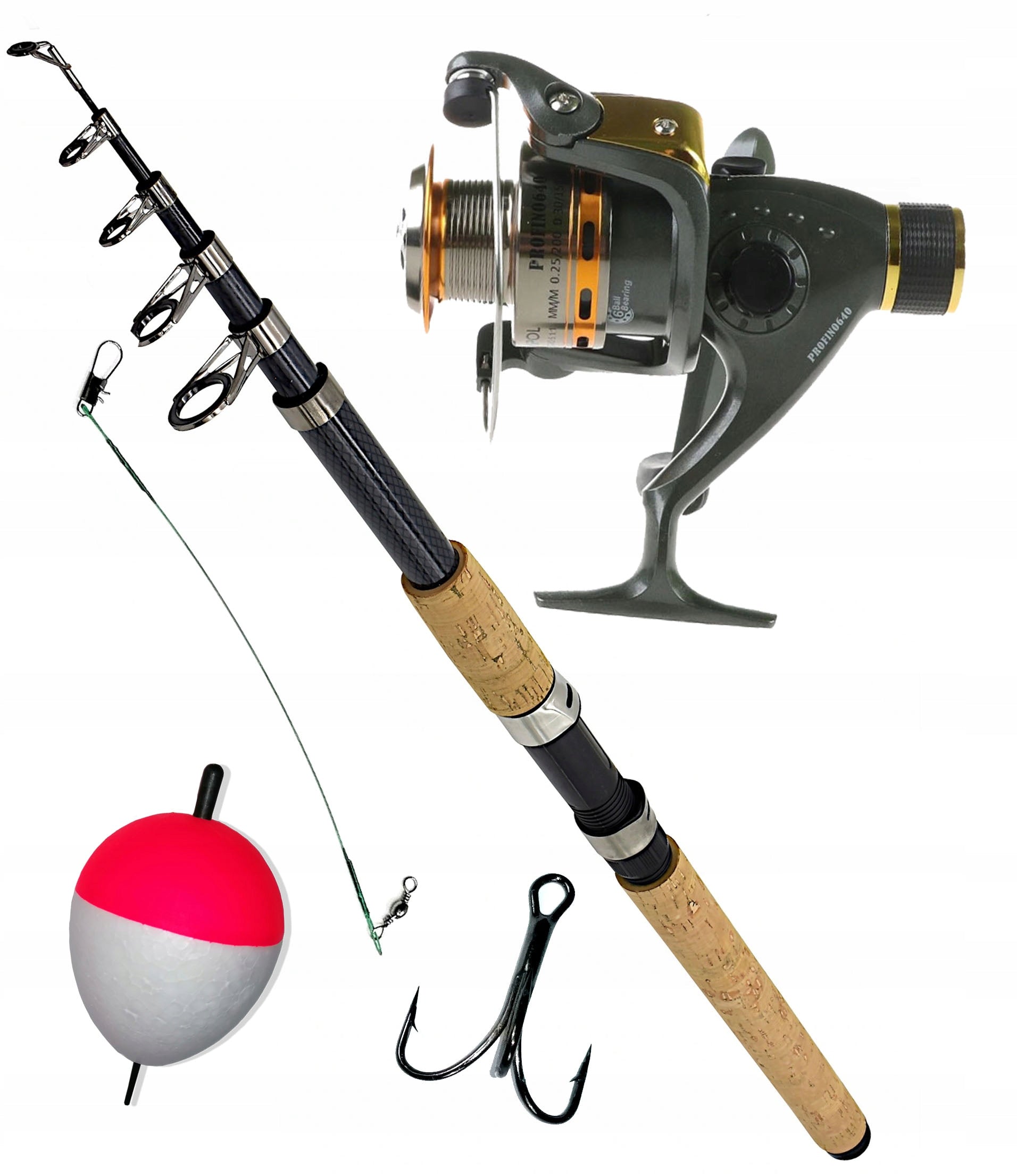 SPINNING set for LIVE Fishing rod pike reel