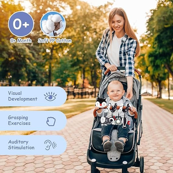 SPIRAL BABY SEAT STROLLER TOY 3 12 MONTHS SPIRAL Kind pendants