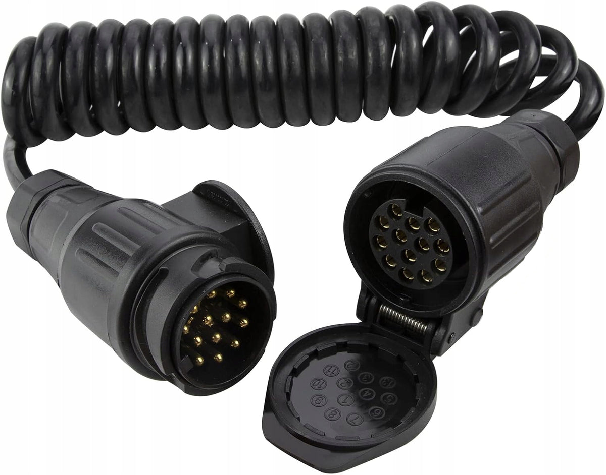 SPIRAL CABLE 13 PIN 3m TRAILER EXTENSION CABLE TRAILER PLUG Manufacturer no brand