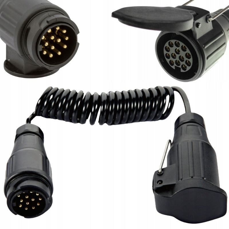 SPIRAL CABLE 13 PIN 3m TRAILER EXTENSION CABLE TRAILER PLUG