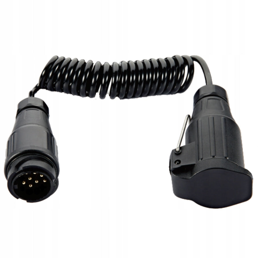 SPIRAL CABLE 13pin 1,5m Electrical Extension Cable Trailer PLUG SOCKET