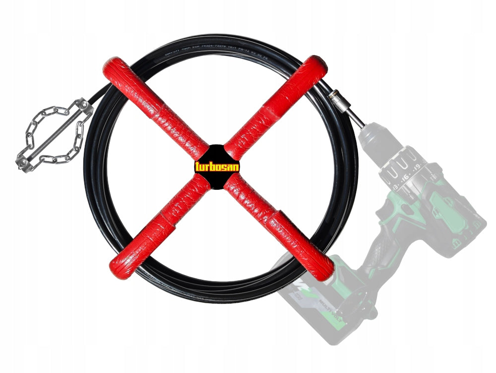 SPIRAL PLUNGER for SEWER cleaning 75-150mm TURBOSAN 15m Packaging status original