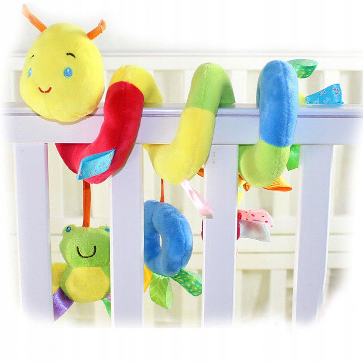 SPIRAL TOY FOR BABY ON STROLLER CRIB SEAT WITH BELL