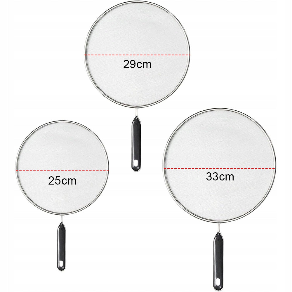 SPLASH GUARD PAN NET SET OF 3 STAINLESS STEEL Brand no brand
