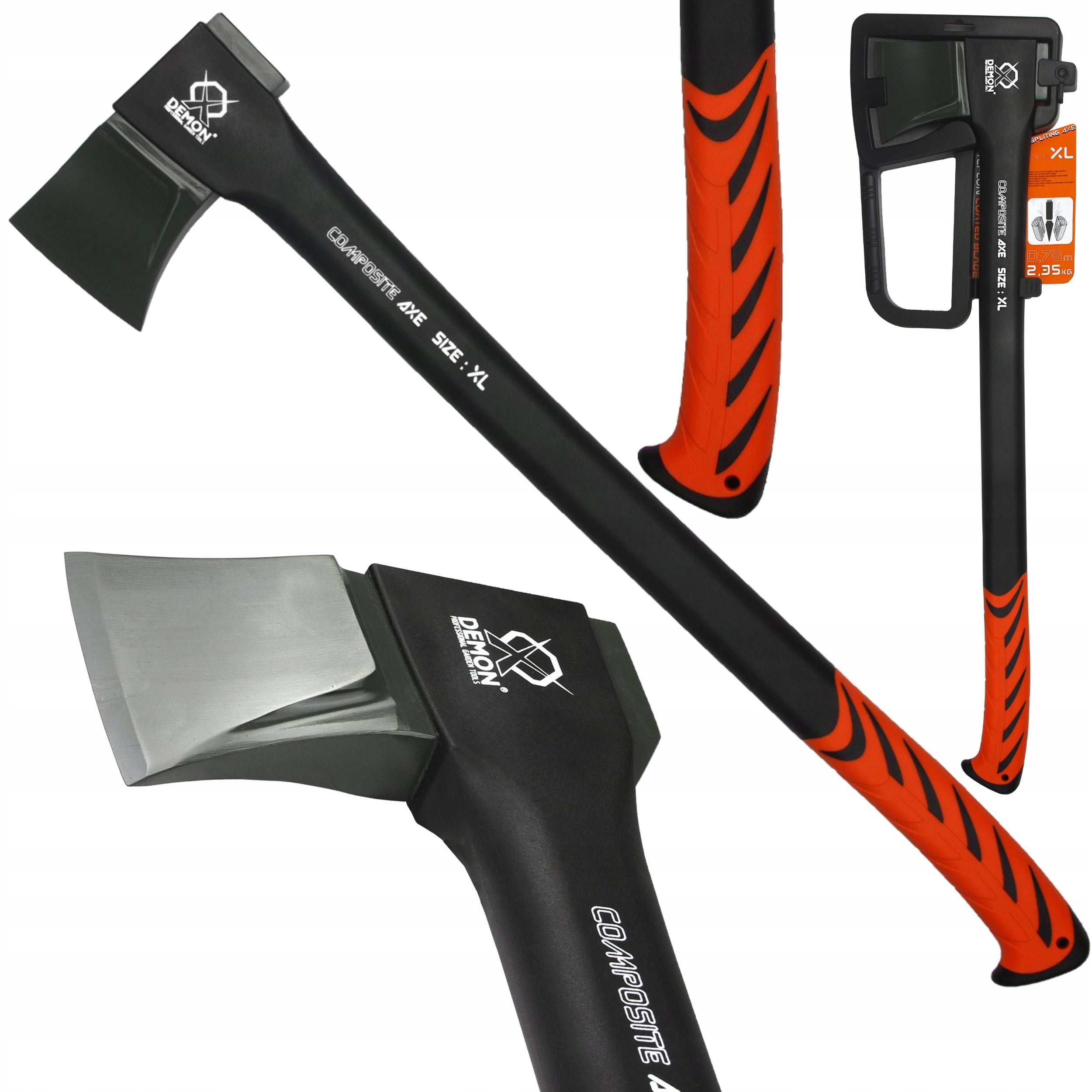 SPLITTING AXE FOR CHOPPING A DEMON TREE 2,35KG 77,5CM UNIVERSAL LARGE