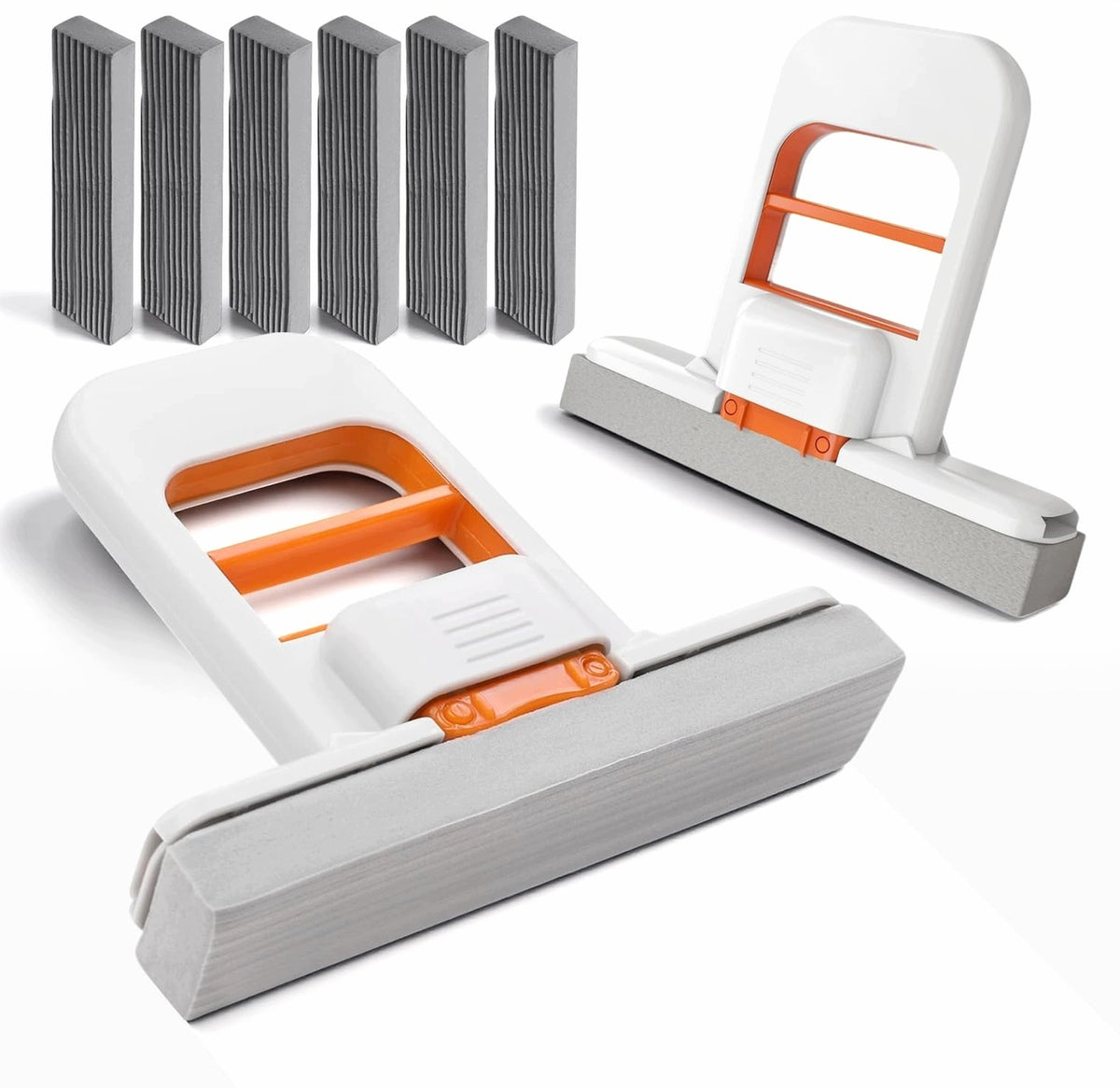 SPONGE FOLDING MOP 2 PIECES SELF-PRESSING PORTABLE SET OF 6 CARTRIDGES