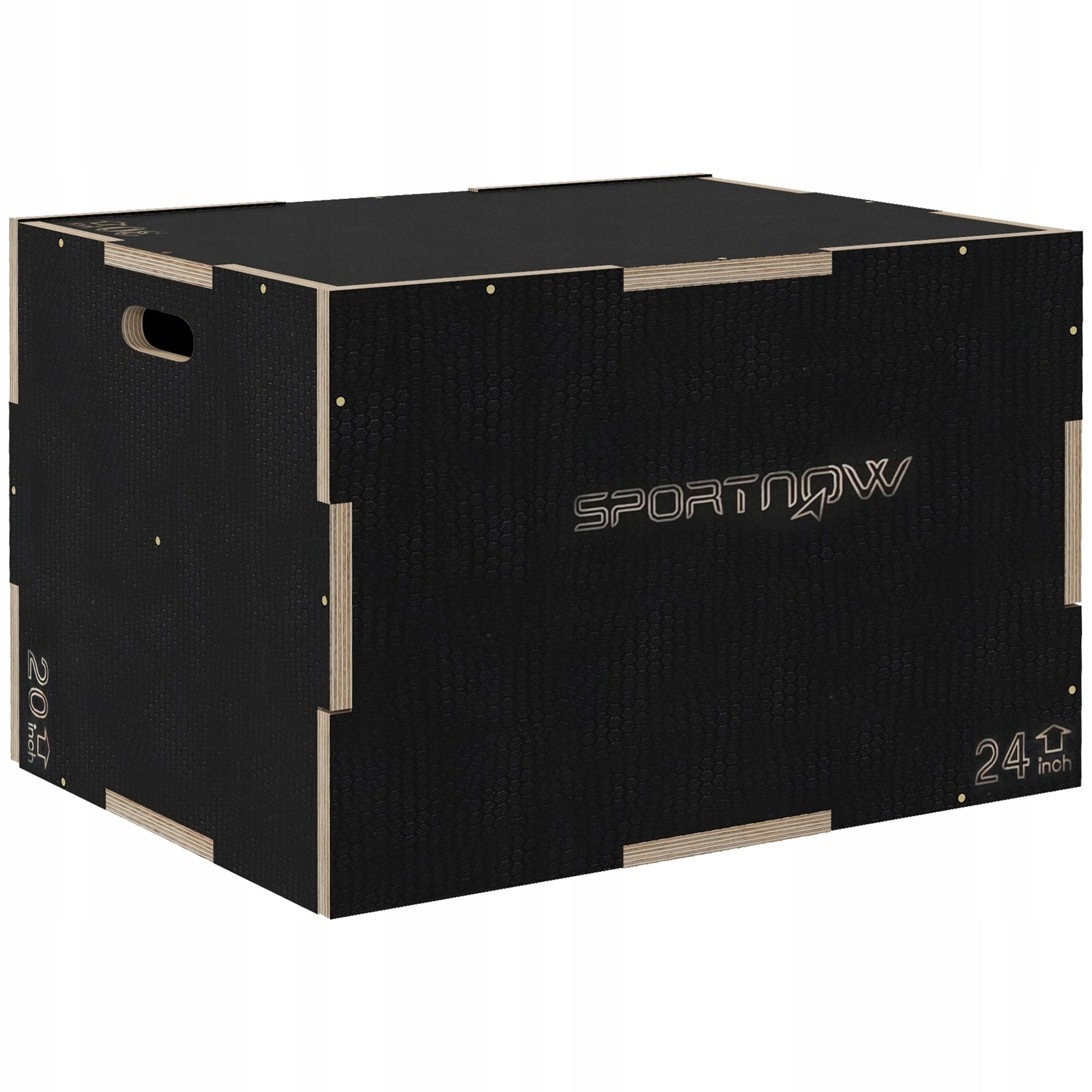 SPORTNOW Plyo-Box/Box durable for Jumping, 76x61x51cm, Black, Handle