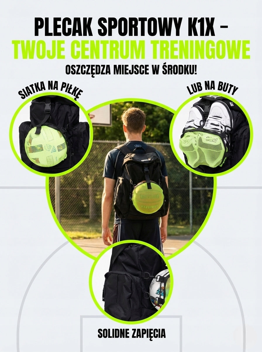 SPORTS BACKPACK FOR TRAINING BALL NET Basketball Black K1X Uni Packaging status original