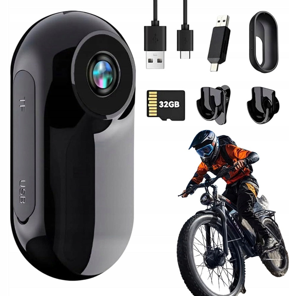 SPORTS CAMERA MINI FULL HD 1080P PORTABLE WITH 32GB CARD AND OTG ADAPTER