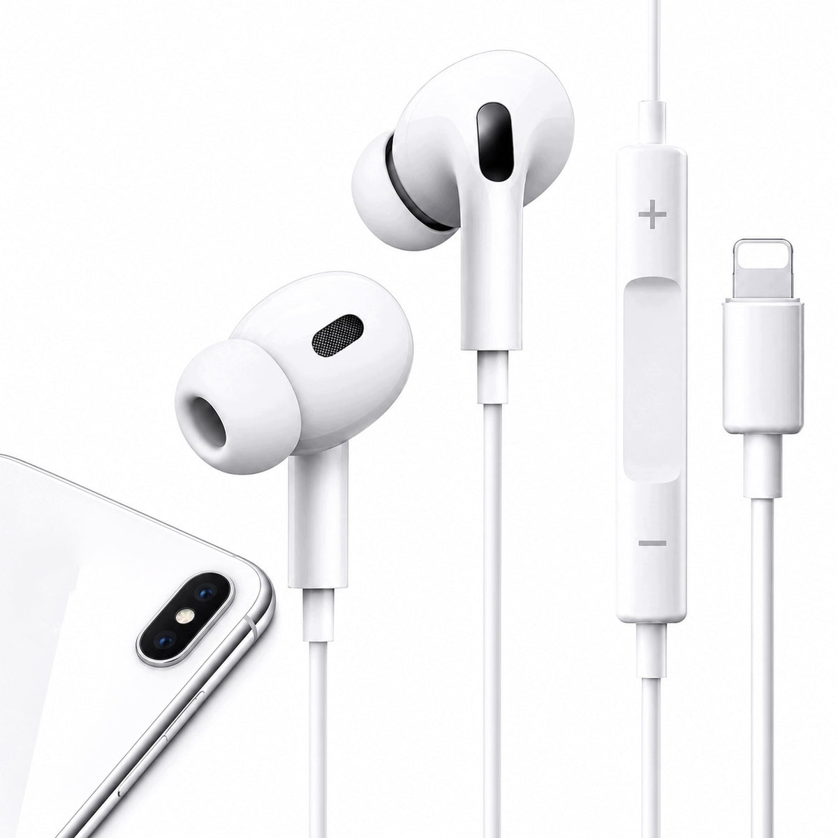SPORTS IN-EAR AUDIO HEADPHONES FOR IPHONE 11 12 13 14 MINI PLUS PRO MAX