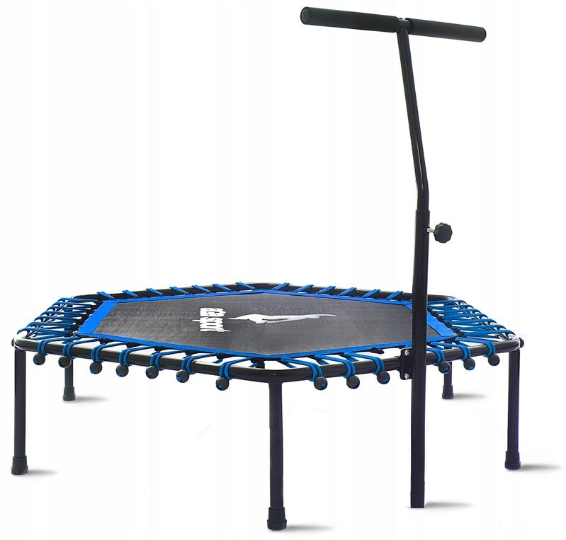 SPORTS TRAMPOLINE 130CM AGA FITNESS BLUE HANDLE 100KG