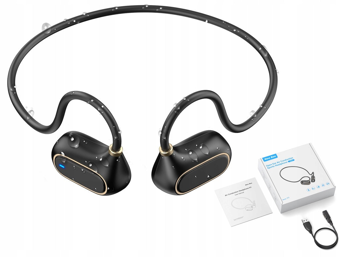 SPORTS WIRELESS HEADPHONES NEW BEE H1 BEHIND-THE-EAR BLUETOOTH OPEN AIR IPX5