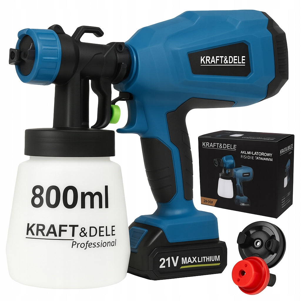 SPRAY GUN 21V 2.5 AH 800ML UNIVERSAL
